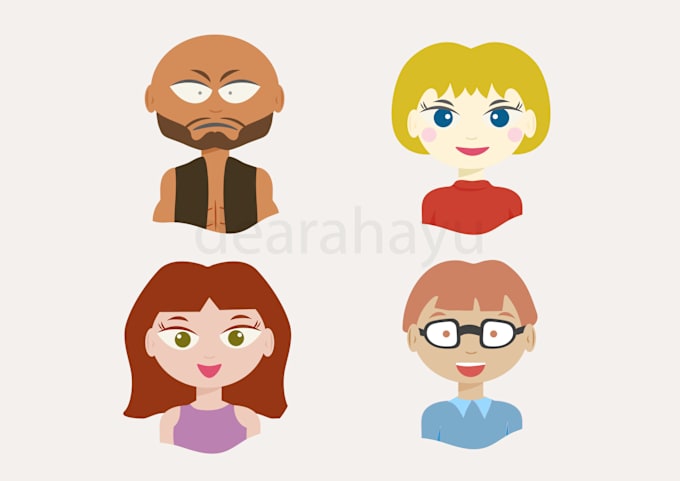 Gig Preview - Create a minimalist cartoon portrait or avatar