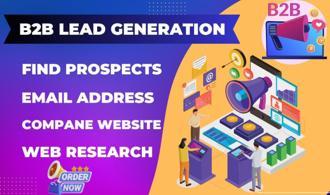 Gig Preview - Do b2b lead generation, web research, real estate leads