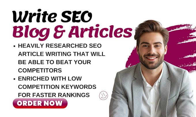 Gig Preview - Write SEO blog posts and articles on lifestyle, literature, technology