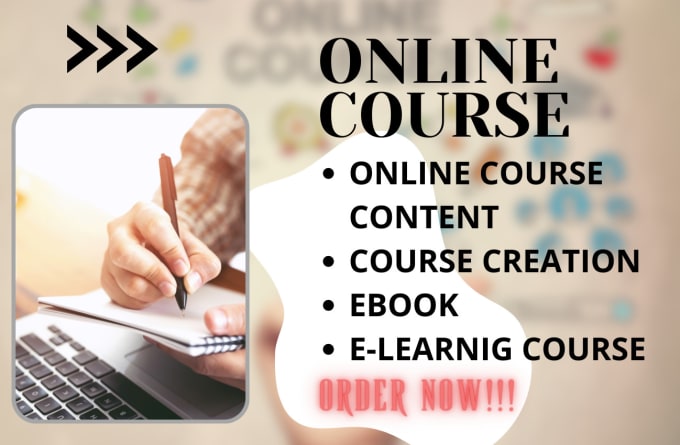 Gig Preview - Ghostwrite online course content, course content, course creation, ebook writing