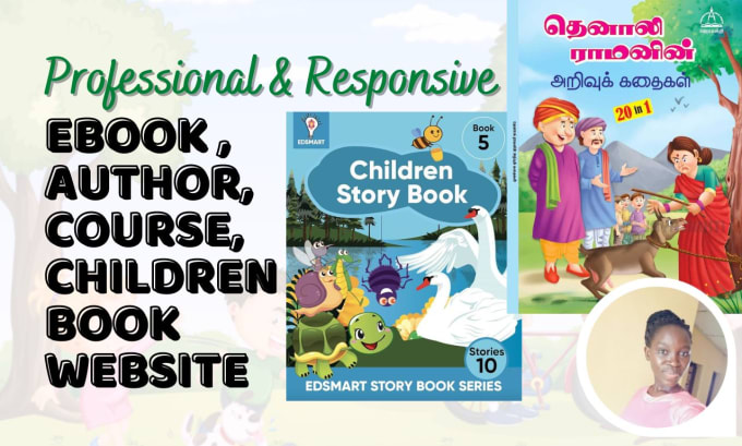 Gig Preview - Design ebook website, author website, course website, children book website