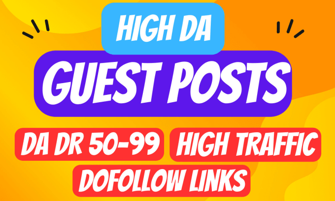 Gig Preview - Do high da 90 guest posts with relevant dofollow SEO backlinks