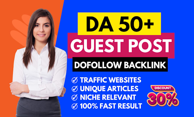 Gig Preview - Write and publish guest posts with SEO backlinks