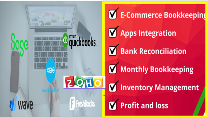 Gig Preview - Do setup, clean up and bookkeeping in quickbooks online, xero and wave