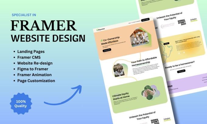 Gig Preview - Design framer website, figma to framer, figma to webflow, framer webflow expert