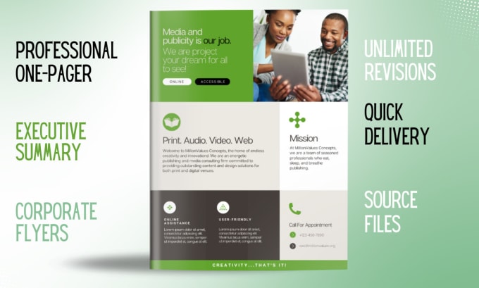 Gig Preview - Design your professional one pager