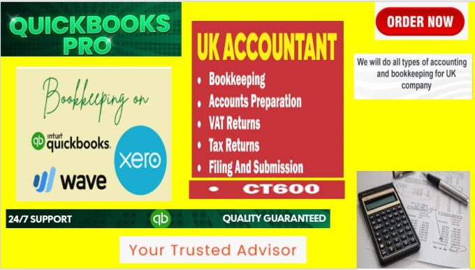 Gig Preview - Do bookkeeping, payroll, US, UK vat filing in quickbooks online, xero, and zoho