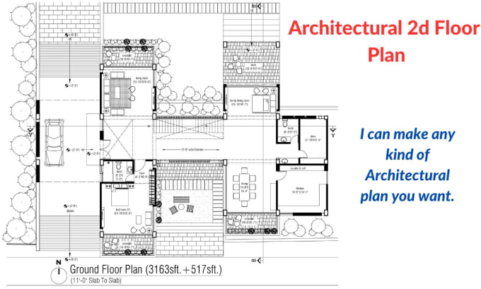 Gig Preview - Be drafting 2d floor plan and house design as a draftsman