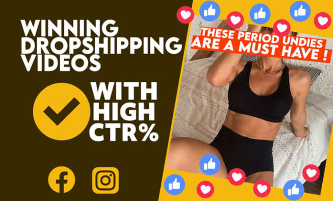 Gig Preview - Create a dropshipping video ad for facebook and instagram