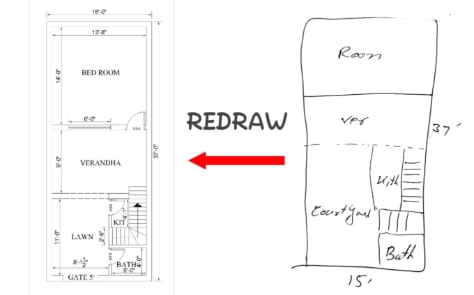 Gig Preview - Make architectural and construction drawings in autocad