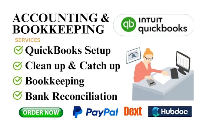 Gig Preview - Do quickbooks setup, clean up, reconciliation and quickbooks online bookkeeping