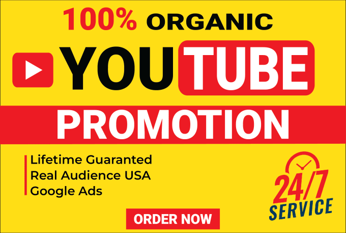 Gig Preview - Organic youtube promotion to viral your video for channel monetization