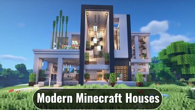 Bestseller - professionally build modern houses for you in minecraft