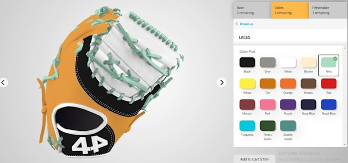 Gig Preview - Setup any 2d 3d baseball gloves, jersey product configurator zakeke and kickflip