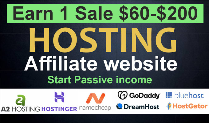 Gig Preview - Create hosting affiliate marketing website for passive income