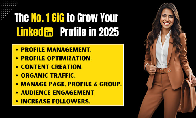 Gig Preview - Be professional linkedin profile or page manager for growth