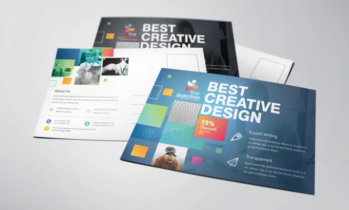 Gig Preview - Design a modern postcard, eddm postcard, or direct mail