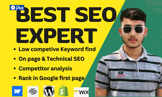 Gig Preview - Boost website SEO wordpress  squarespace wix shopify specialist