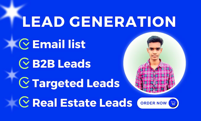 Gig Preview - Do perfect b2b lead generation and real estate leads for your business