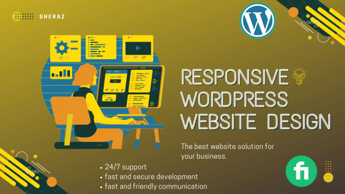 Gig Preview - Build responsive wordpress website design and website development