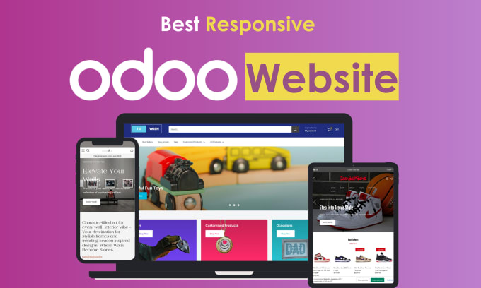 Gig Preview - Design responsive odoo business, odoo ecommerce website