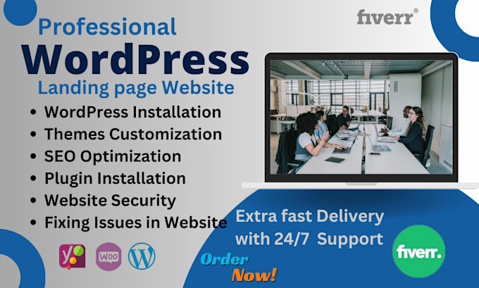 Gig Preview - Build, design, redesign, develop, update, clone, or customize wordpress website