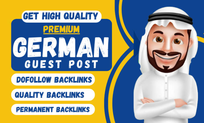 Gig Preview - Do SEO backlinks through premium german guest post high da german link building