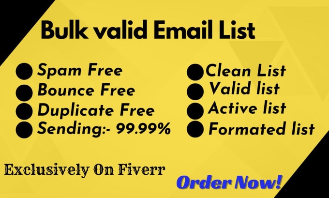 Gig Preview - Do 500k valid US bulk email lists for email marketing