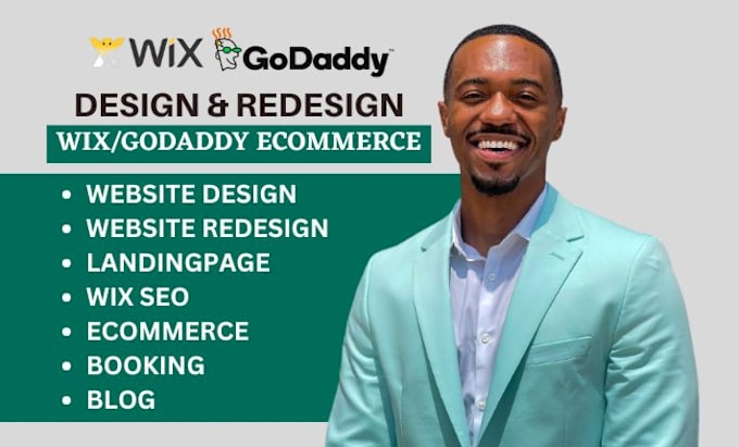 Gig Preview - Wix website design wix website redesign godaddy website design redesign godaddy