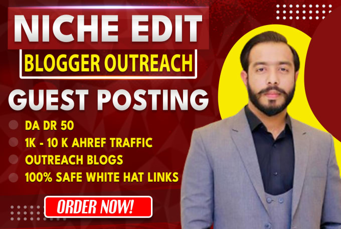 Gig Preview - Do niche edit blogger outreach dofollow SEO backlinks