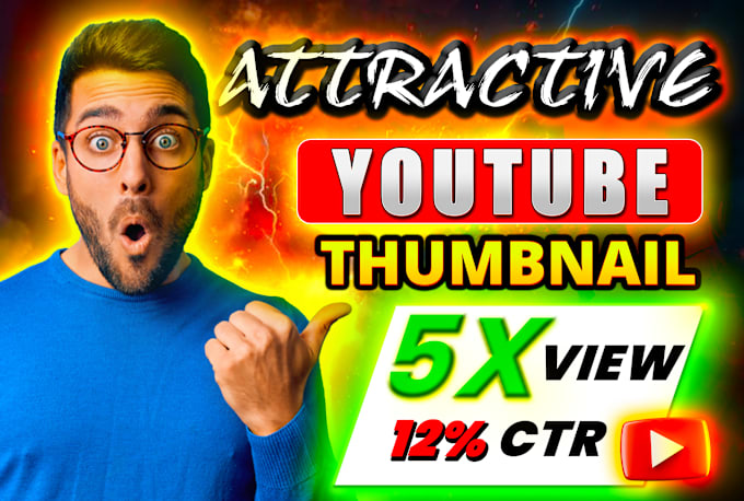 Gig Preview - Design amazing youtube thumbnail that attract viewers