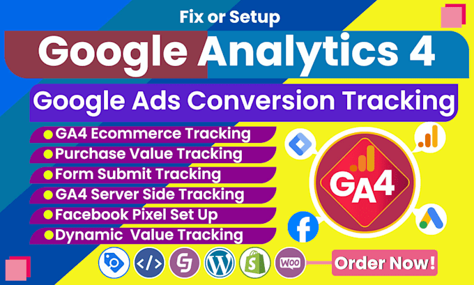 Gig Preview - Set up or fix ga4 ecommerce server side tracking with google tag manager