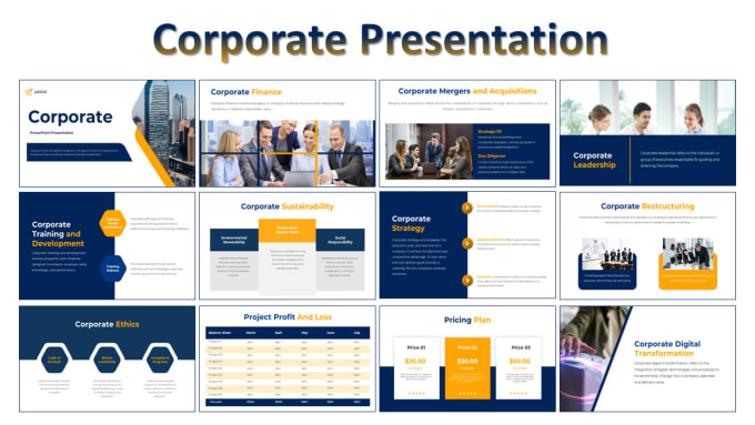 Bestseller - design a corporate presentation, company profile, or business brochure