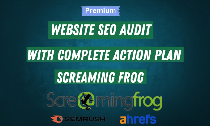 Gig Preview - Do screaming frog ahref semrush technical SEO audit report and website analysis