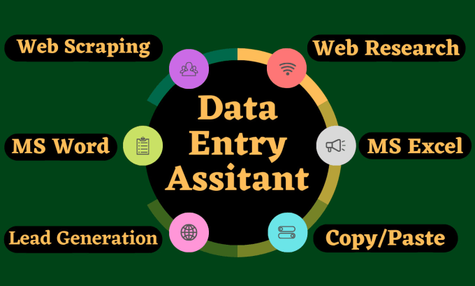 Gig Preview - Be your virtual assistant for data entry and web research