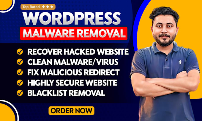 Gig Preview - Recover hacked wordpress site, remove malware, wordpress malware removal