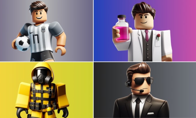 Gig Preview - Design an ai character thumbnail for your roblox game