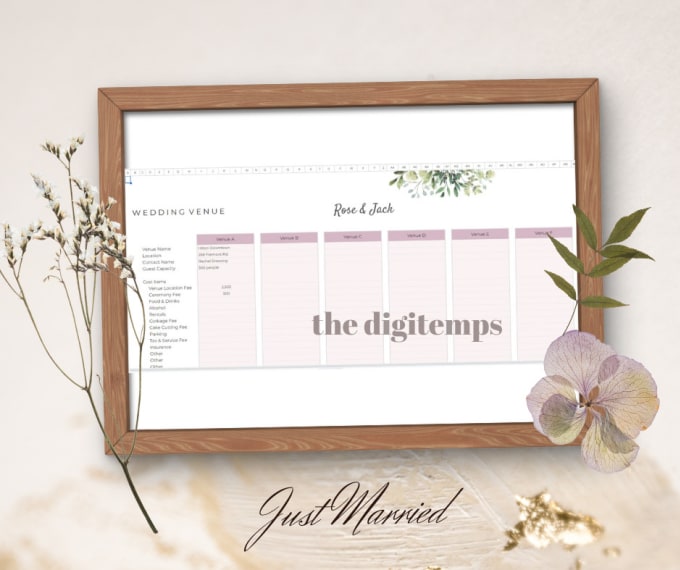 Gig Preview - Create a wedding planner in google sheet