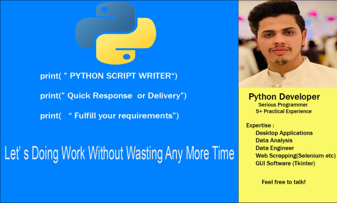 Gig Preview - Do python simple or gui projects,scripts and scrapping