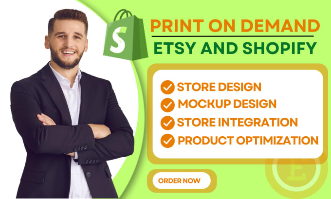 Bestseller - setup shopify etsy print on demand store etsy digital products shop printify SEO