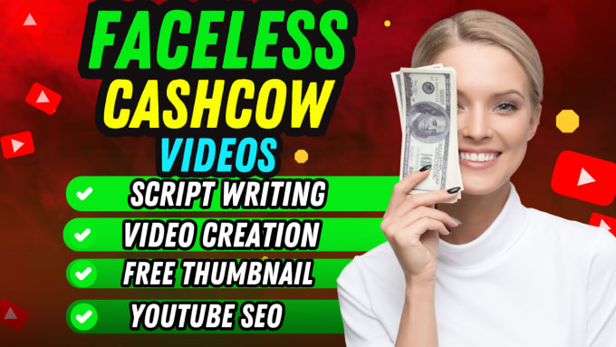 Gig Preview - Create automated cash cow videos, faceless cash cow youtube channel