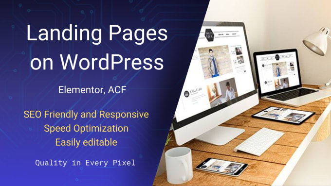 Gig Preview - Build a wordpress landing page using the elementor pro or acf plugin