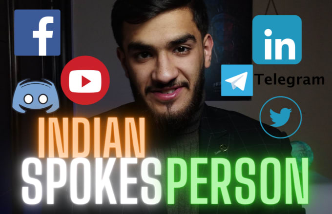 Gig Preview - Be your indian professional spokesperson video presenter and actor