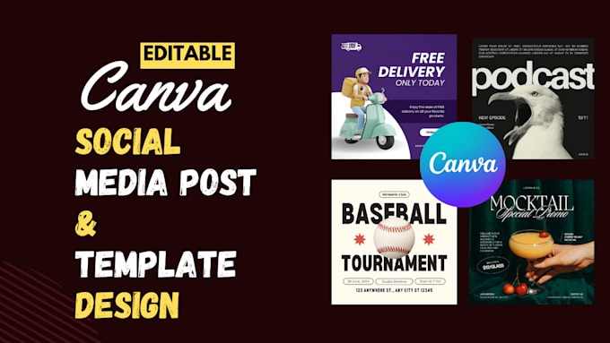 Gig Preview - Any design social media post, template, video with canva pro