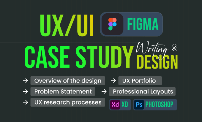 Gig Preview - Design and write a UX UI case study for your portfolio