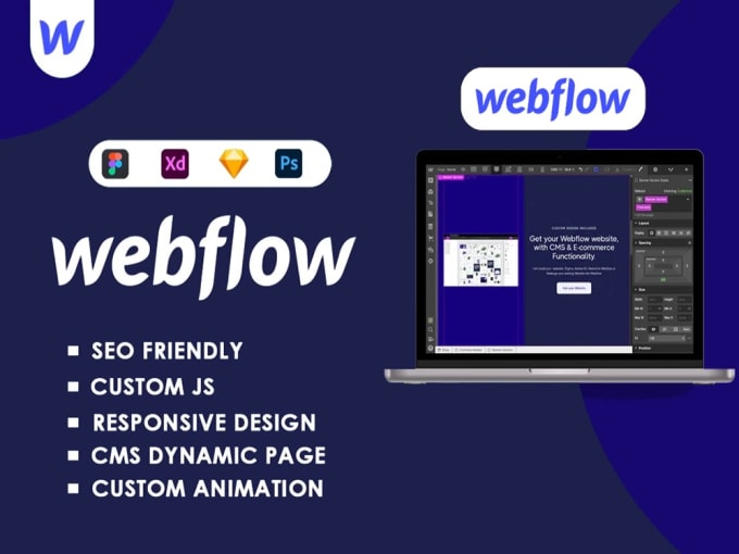 Gig Preview - Design or redesign webflow website, figma to webflow, psd to webflow expert