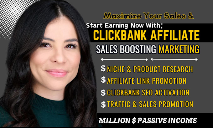 Gig Preview - Create clickbank account, affiliate marketing sales funnel for affiliate result