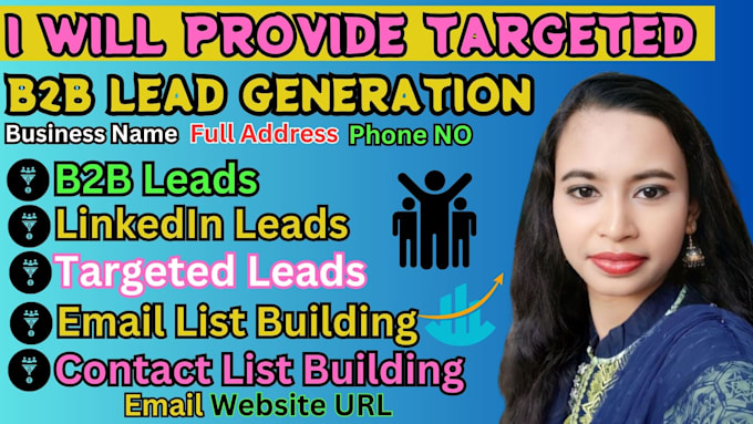 Gig Preview - Provide b2b lead generation, linkedin lead, and targeted lead for you