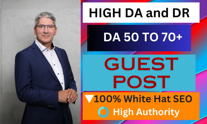 Gig Preview - Write and publish  high da guest post with dofollow backlinks