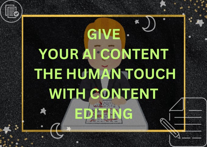 Gig Preview - Do ai content editing or  rewrite ai generated content